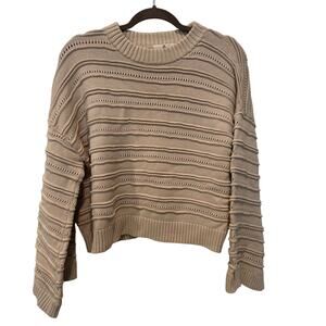 Ripcurl Pacific Dreams Pointelle Sweater Cream Size Large